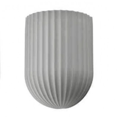 Γύψινη Απλίκα Τοίχου με ντουί GU10 230V Στρογγυλή Γκρι 43074-G